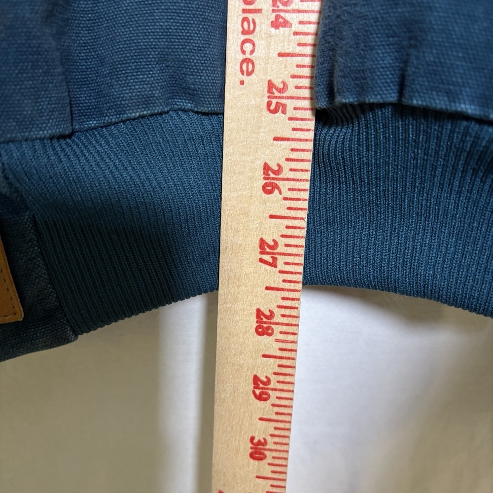 Vintage 90's Carhartt Santa Fe J14DTL Size Medium Blue/Teal 2XL Logo - Picture 2 of 8